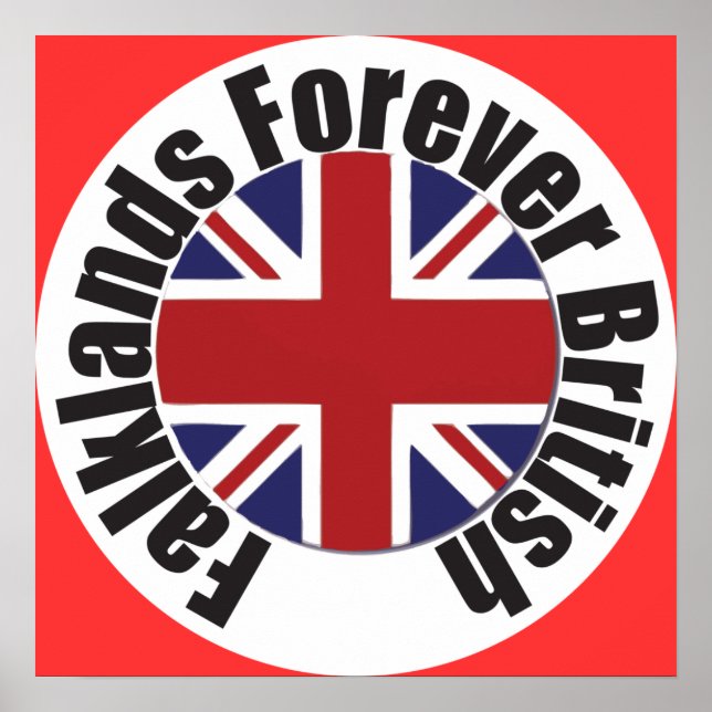 Póster Falkland's Para Sempre Britânico (Frente)