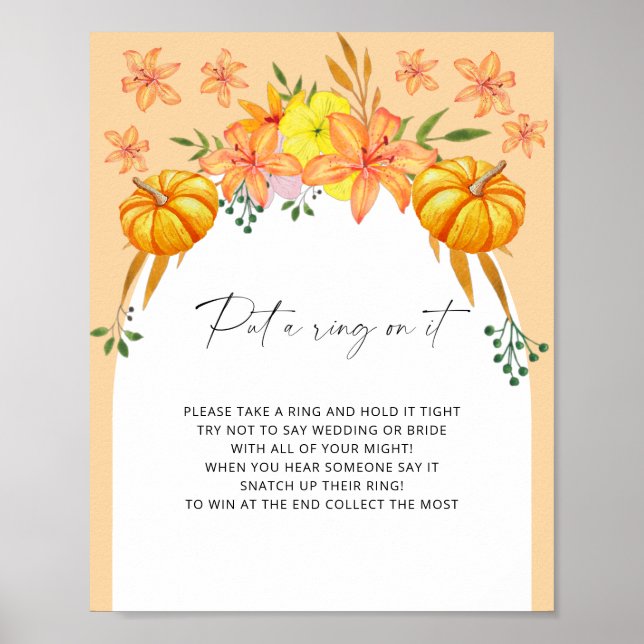 Poster Fall arch - coloque um anel no jogo (Frente)