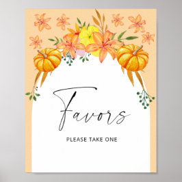 Poster Fall Arch - favores de noiva, por favor, tome um