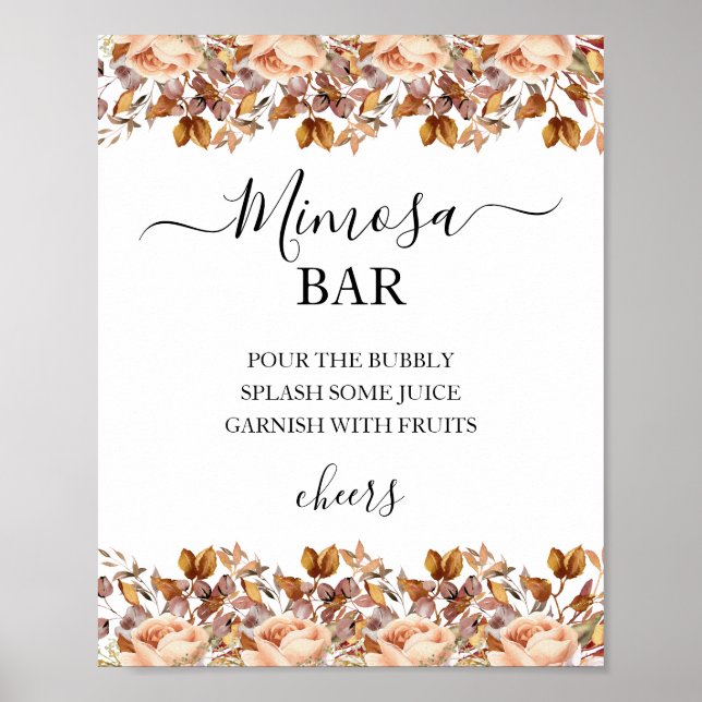 Poster Fall Autumn Deixa Casamento Russo de Boho (Frente)