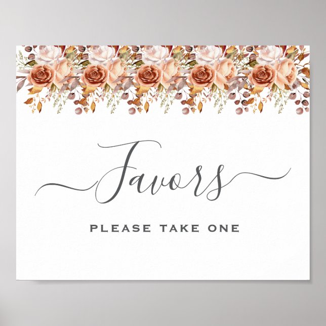 Poster Fall Autumn Leaves Rustic Country Boho Wedding (Frente)