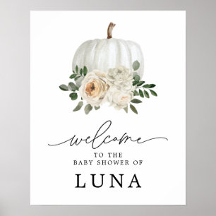 Poster Fall Baby Shower Welcome