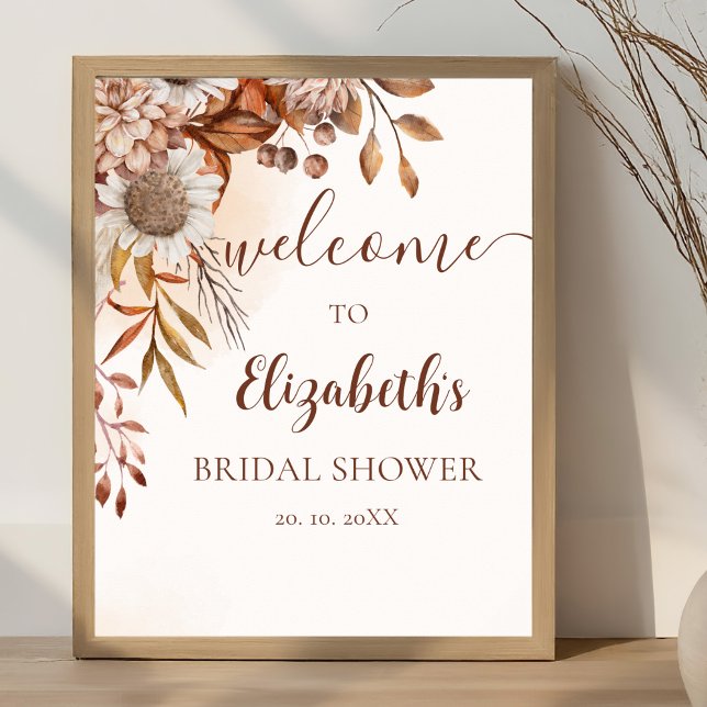 Poster Fall Birdal Shower Boho Style (Criador carregado)