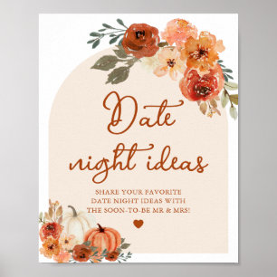 Poster Fall Boho Terracotta Pumpkin Data Ideologia Noite