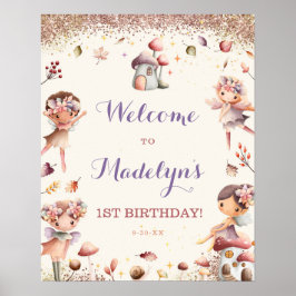 Poster Fall Fairy Birthday - Sinal de Boas-vindas