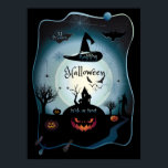 Poster Fall Halloween Party " truick or trata" arte engra<br><div class="desc">Feliz Festa de Halloween " truque or trata" - Trendy Modern Design Decorative Poster com Halloween Pumpkin, Halloween Magic Witch Woman, Spider Web, spooky, chapéu de terror, cemitério, mau, túmulo, rosto de lanterna de abóbora, truque de sorriso de jack-o-lanterno ou tratamento de abóbora, outono Retro de cor laranja, Abstrato de...</div>