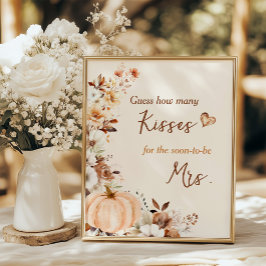 Poster Fall in Love Pumpkin Cards and Gifts Bridal Shower