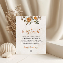 Poster Fall in Love | Ring Hunt Bridal Shower Game Sign