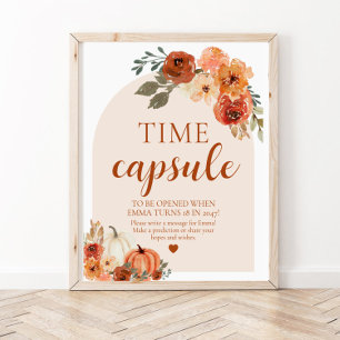 Poster Fall Little Pumpkin Time Sinal da Cápsula