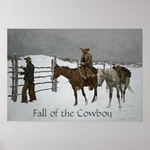Poster "Fall of the Cowboy", por Frederic Remington