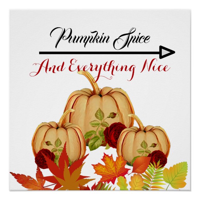 Póster Fall Pumpkin Patch Sinal Farmhouse Produção Orgâni (Frente)