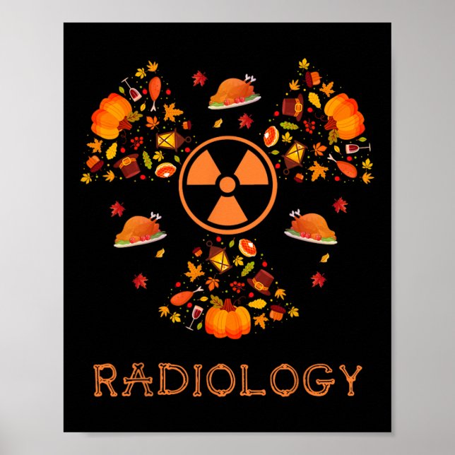 Poster Fall Radiology Tee Thankaking Radiologista Xray T (Frente)