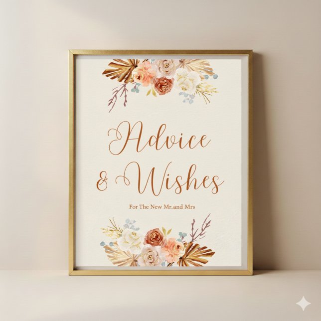 Poster Fall Rustic Advice and Wishes For Newlyweds (Criador carregado)