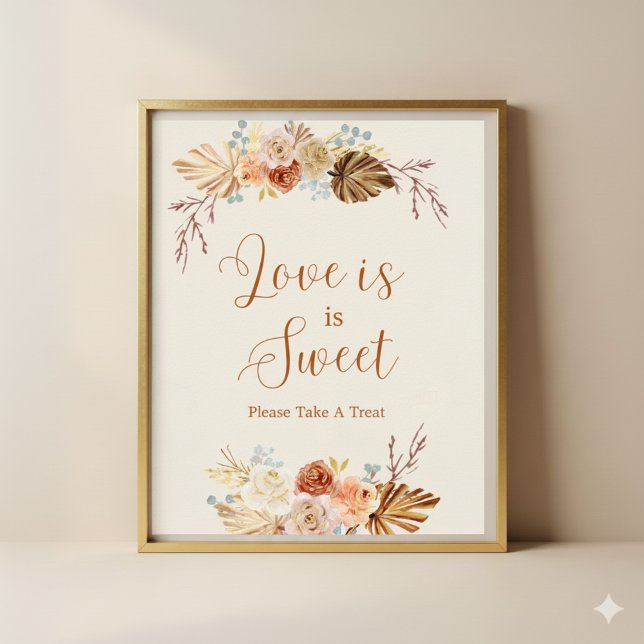 Poster Fall Rustic Terracotta Love is Sweet Take a Treat  (Criador carregado)