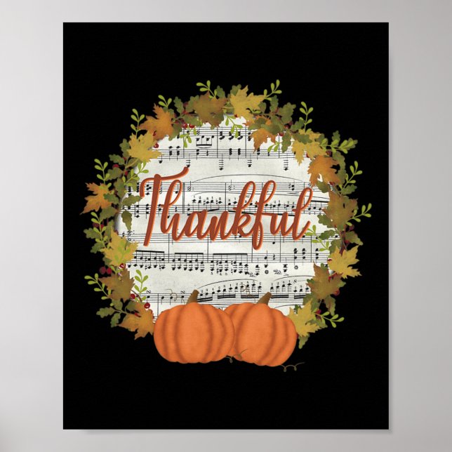 Poster Fall Wreath de Graças com Música (Frente)