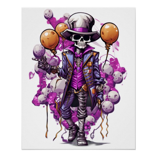 Póster Falloween Mascarada Spooky Falloween (Frente)