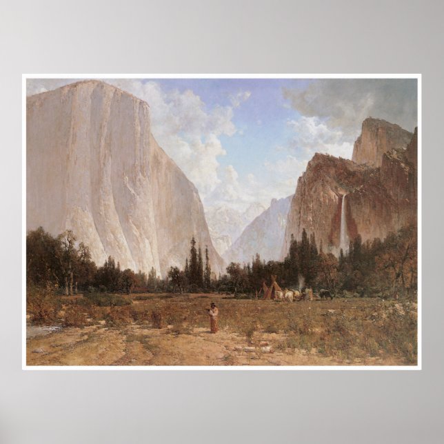 Poster Falls Bridal, Yosemite, c. 1870-84 (Frente)