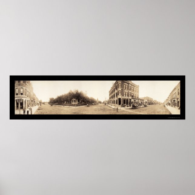 Póster Falls City, NE Foto 1908 (Frente)