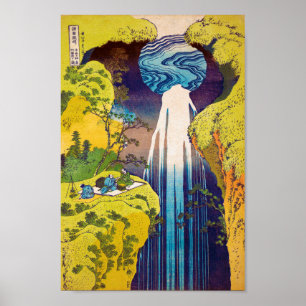 Poster Falls, Katsushika Hokusai, Ukiyo-e