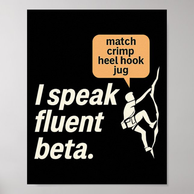 Poster Falo Climbing Beta Fluente Gráfico  (Frente)