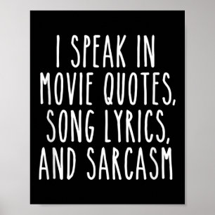 Poster Falo Em Filme Citando Música Letras E Sarcasm Fu