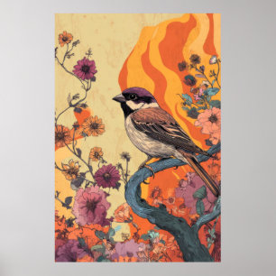 Poster Falower Power Sparrow