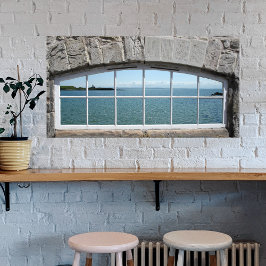 Poster Falso arco de janela com vista de espuma marítima