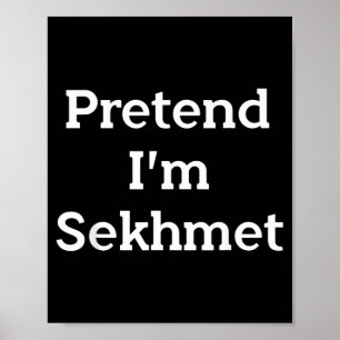 Poster Falso Costume Sekhmet Divertido Halloween Egípcio
