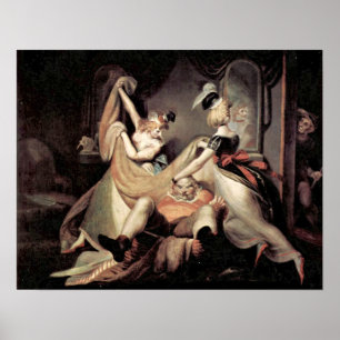 Póster Falstaff no cesto da roupa de Henry Fuseli
