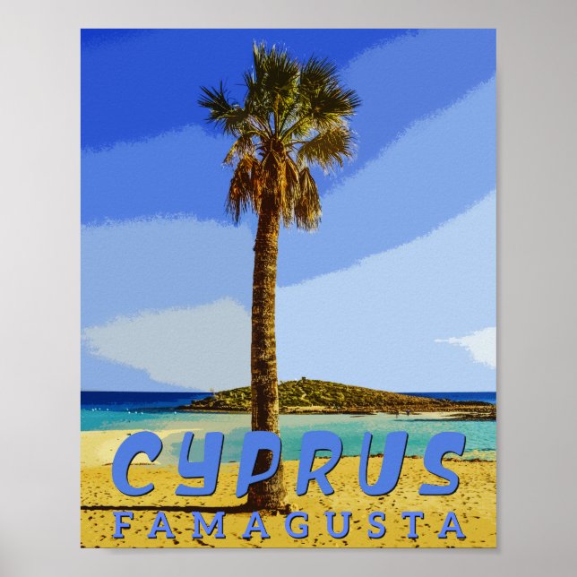 Poster famagusta chipre - praias chipre (Frente)