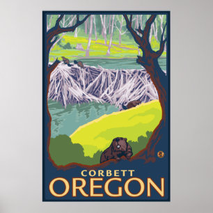 Póster Família Beaver - Corbett, Oregon