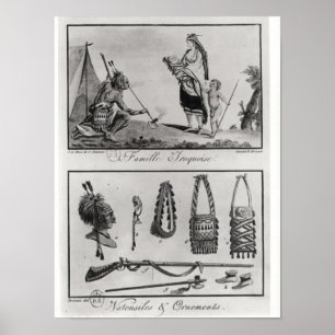 Poster Família, braços e ornamento Iroquois