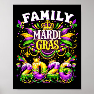 Poster Família Camisa Mardi Gras Criando Memórias
