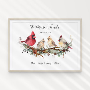 Poster Família Cardinal de Natal das Quatro