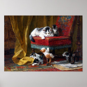 Poster Família Cat, Henriette Ronner-Knip