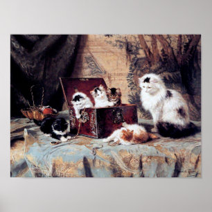 Poster Família Cat, Henriette Ronner-Knip