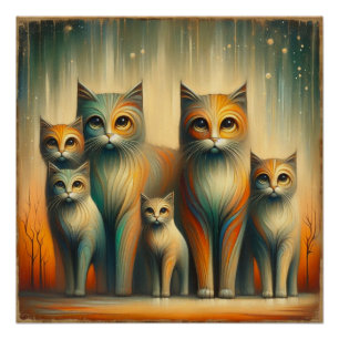 Póster Família Cats