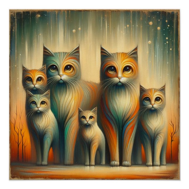 Póster Família Cats (Frente)