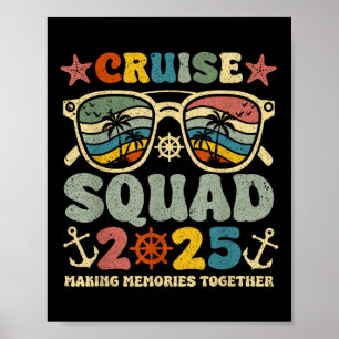 Poster Família Cruise Squad 2025 Summer Vacation Matching
