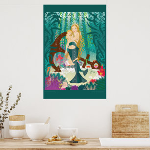 Poster Família da Sereia (loiras escuras)