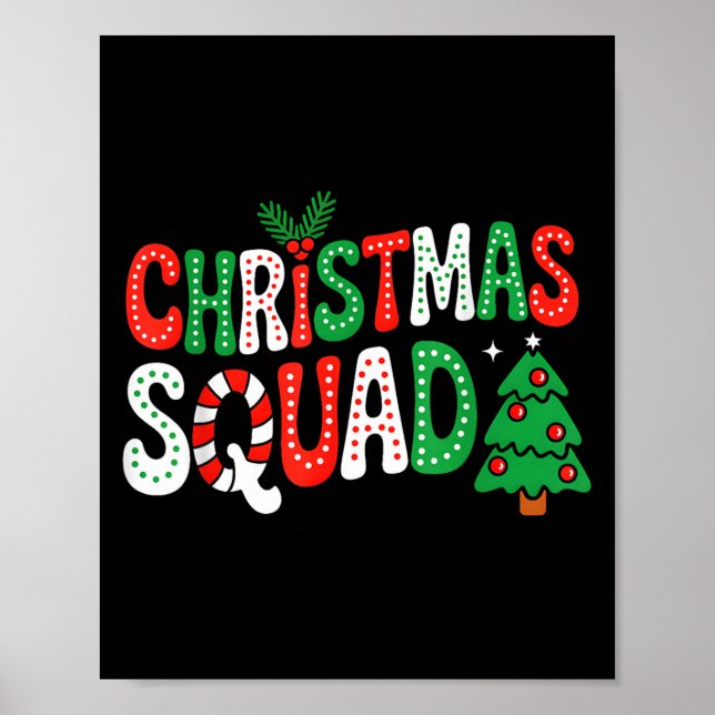 Poster Família de Árvores do Groovy Christmas Squad Xmas  (Frente)