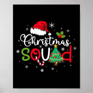 Poster Família de Árvores Xmas Divertidas no Quadrado Nat