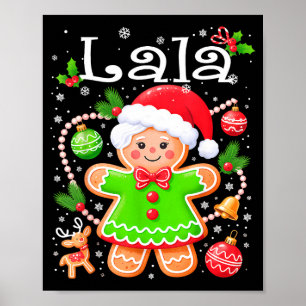 Poster Família de Biscoito de Gengibre Cute Lala Natal Co