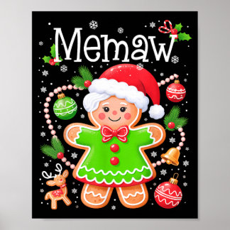 Poster Família de Biscoito de Gengibre Memaw Fofa Corresp