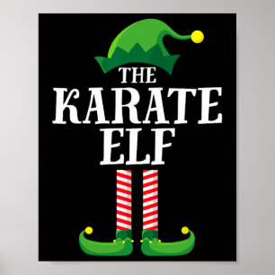 Poster Família de Elfo de Karate Correspondente Roupa de