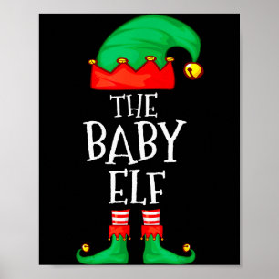Poster Família de Elfos Natal Divertido Suéter de Bebê El