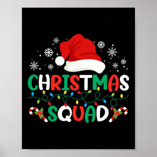 Poster Família De Esquadrão De Natal Correspondendo Aos P