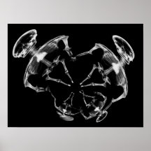 Família de esqueleto de raios X estendida B&W