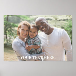 Poster Família de Foto e Texto Personalizado