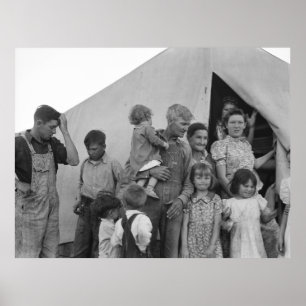 Poster Família De Migrantes Durante A Colheita De Pea - 1